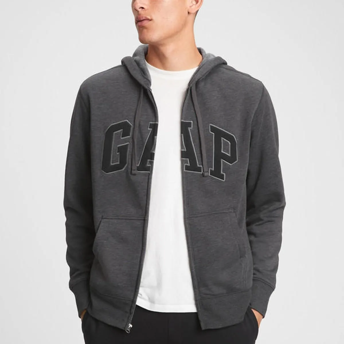 GAP - Poleron Logo Con Cierre Gris GAP