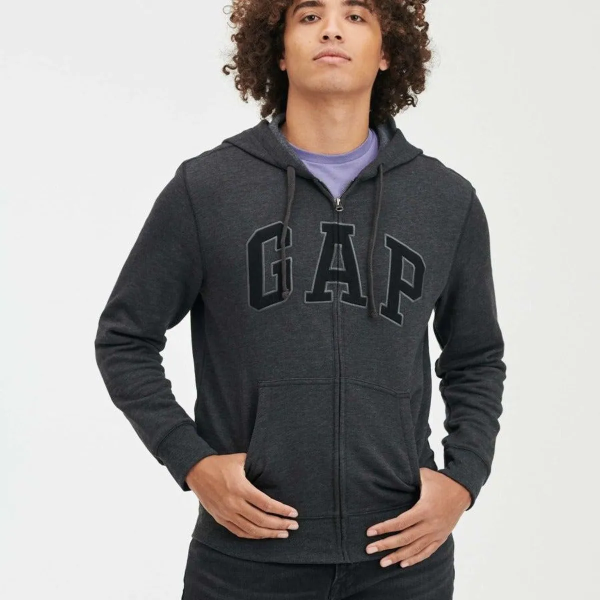 GAP - Poleron Logo Con Cierre Gris GAP