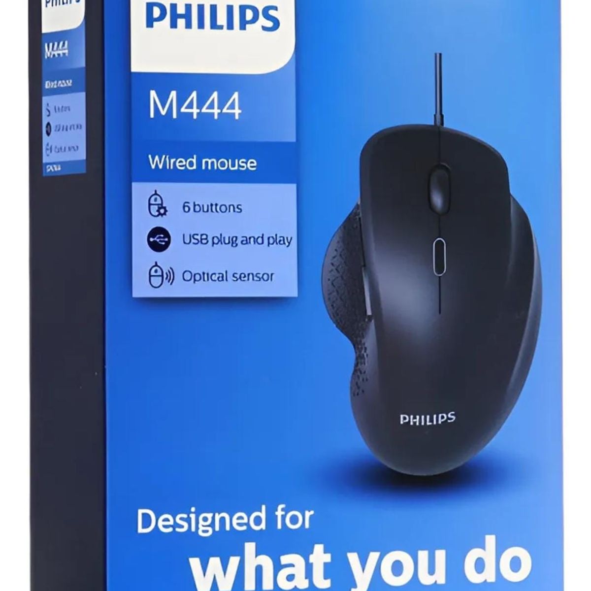 PHILIPS - Mouse Philips Alámbrico USB M444