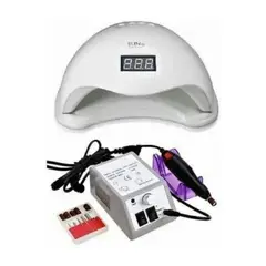 GENERICO - Lampara Manicure 48w Mas Pulidor Torno De Uña Kit