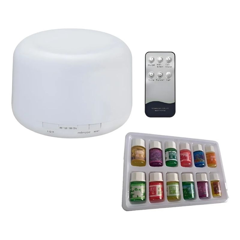 GENERICO - Humidificador Ultrasonico +12 Aceite Para Humificador Esencias