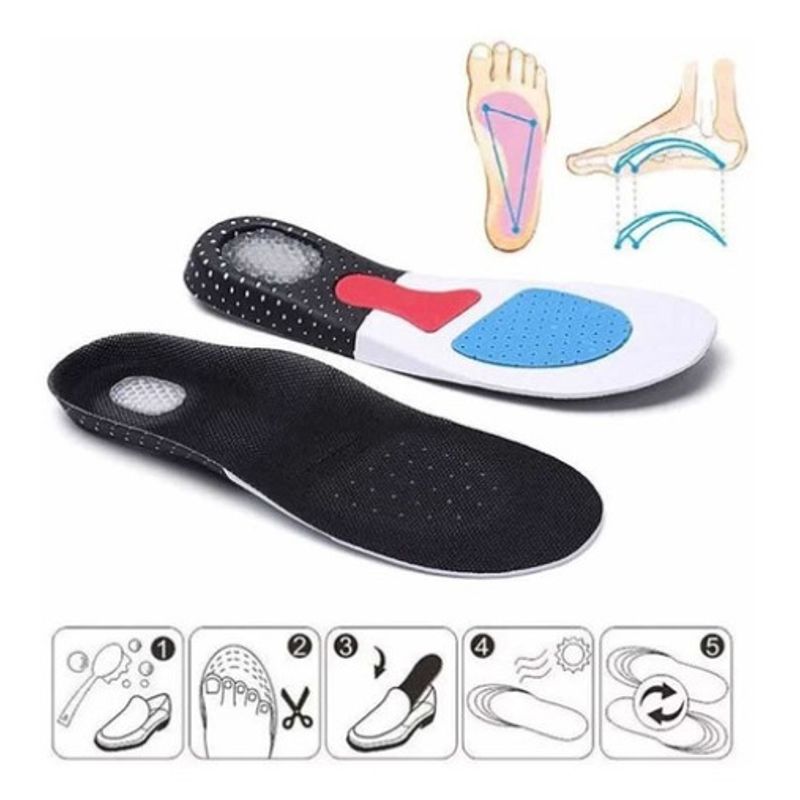 GENERICO - Par Plantillas Espolón Fascitis Plantar Hombre Recortable 40 al 46