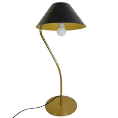 HB LEDS - Lámpara de Mesa Dori Con Pantalla E-27 Dorada