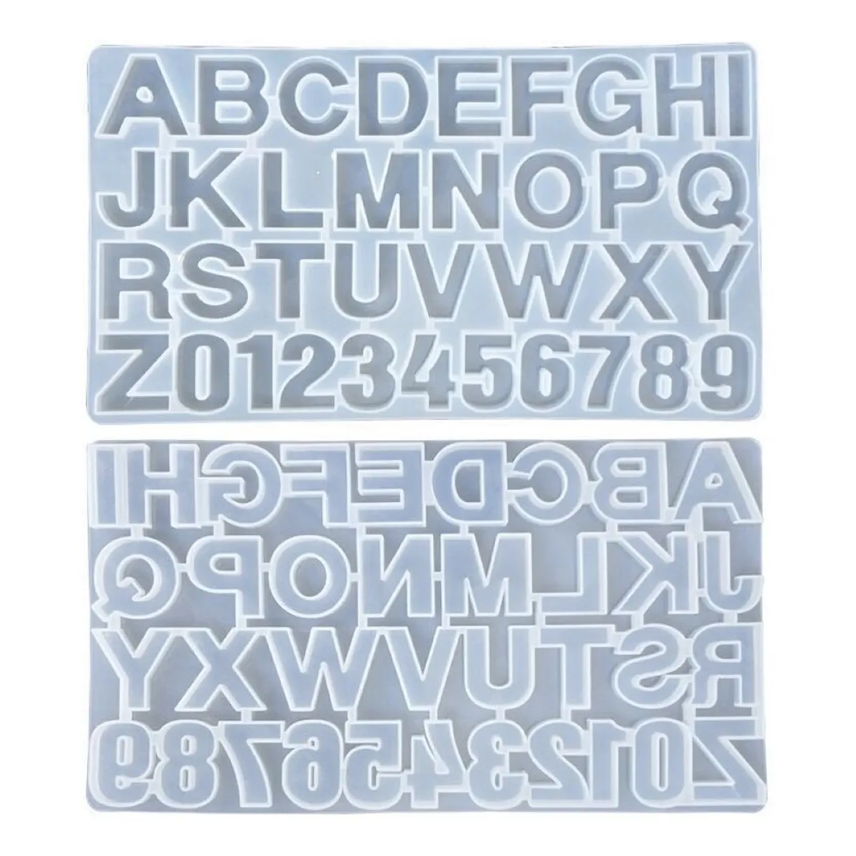 GENERICO - Molde Silicona Letras Números Moldes Repostería Transparente