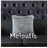 Funda de Cojin decorativo Peludo Tipo Shaggy 45x45cm - Color Gris