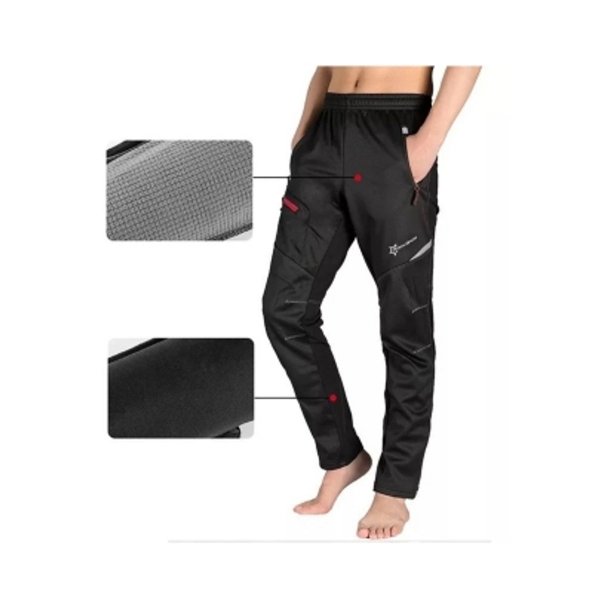 ROCKBROS - Pantalón Deportivo Invierno Respirable Windbraker Rockbros