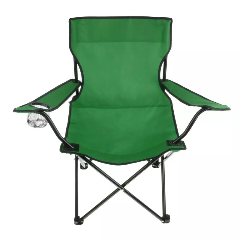 GENERICO - Silla Plegable De Playa Camping Pesca Picnic Con Porta Vaso Verde