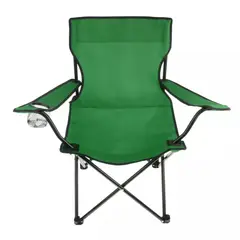 GENERICO - Silla Plegable De Playa Camping Pesca Picnic Con Porta Vaso Verde