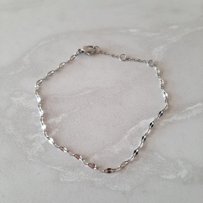 GENERICO - Pulsera Mujer Acero Quirúrgico Candado Plateado.