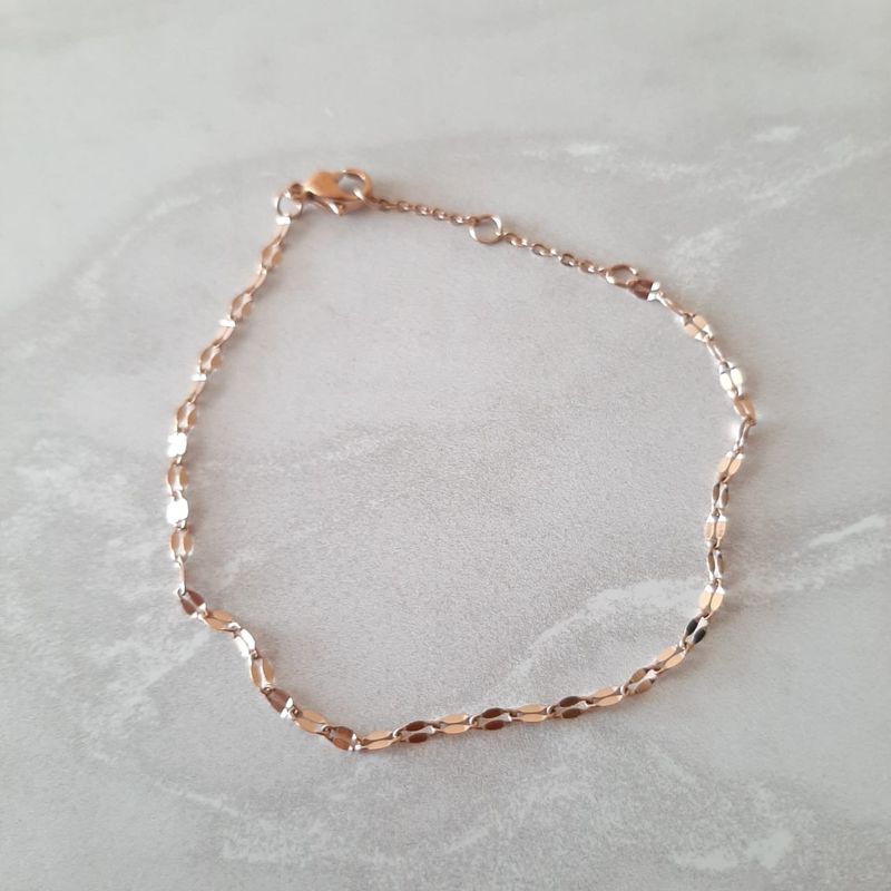 GENERICO - Pulsera Mujer Acero Quirúrgico Candado Rosa Gold