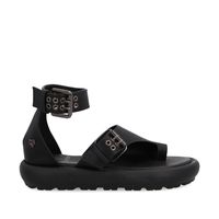 Sandalia Mujer Plana Negra 33722