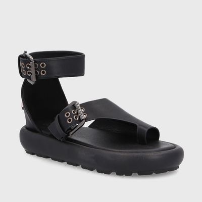 Imagen 2 del producto Sandalia Mujer Plana Negra 33722