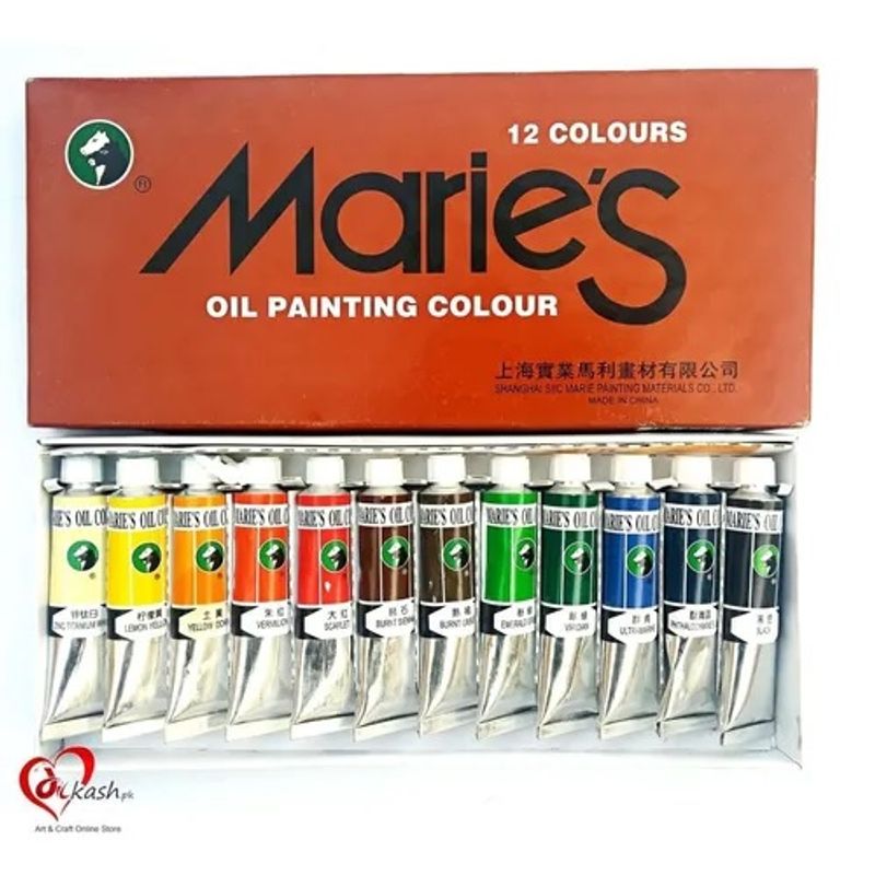 GENERICO - Oleo En Tubos 12 Colores Marie's