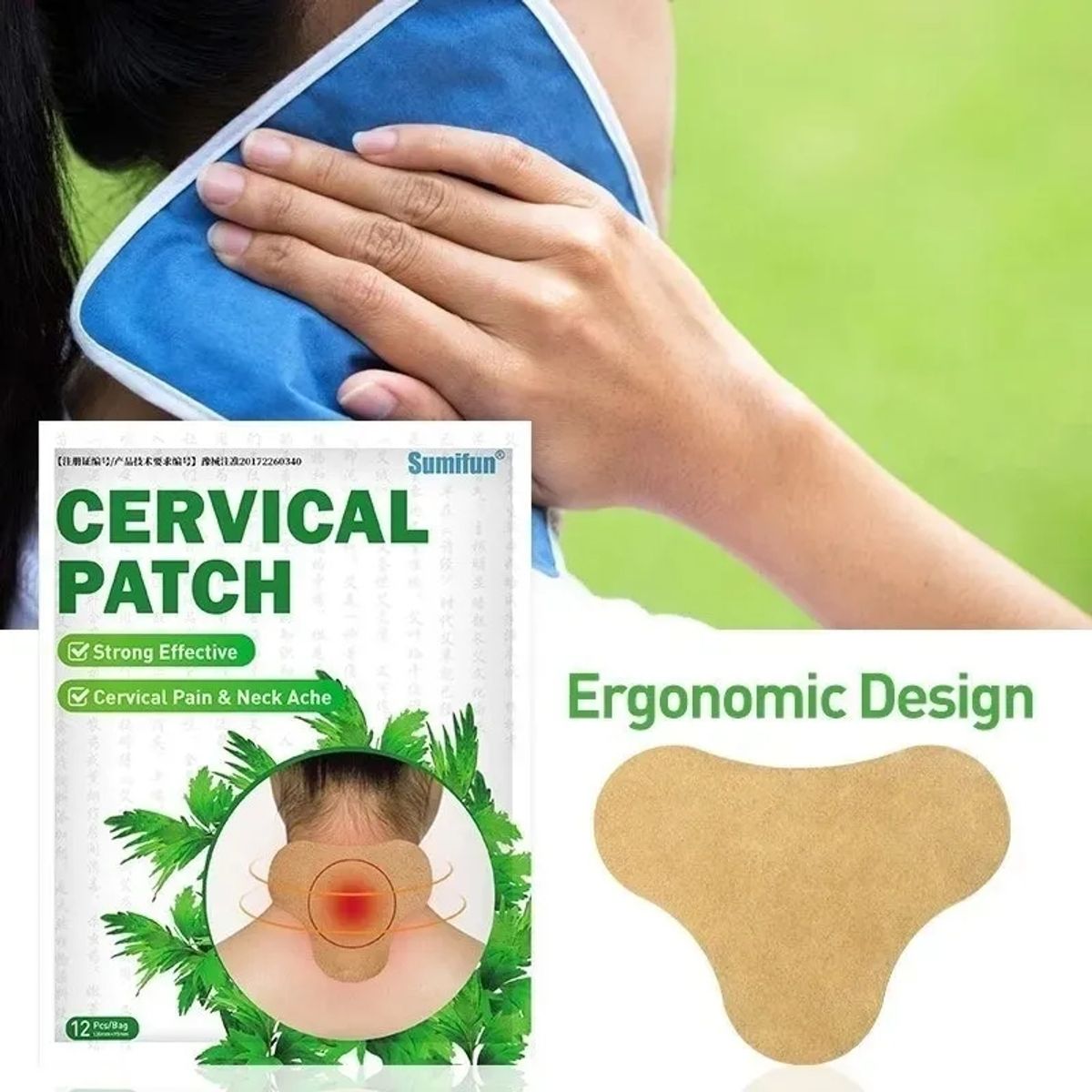 GENERICO - Pack 12 Parches Elimina Dolor Cervical, Cuello, Hombro