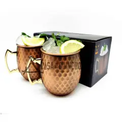 WAYU - Set 2 Vasos Copper Mug Moscow Mule Tragos 600ml Coctel