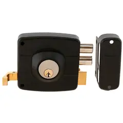 ODIS - Cerradura Sobreponer 322 Puertas Madera Metálicas - Negro