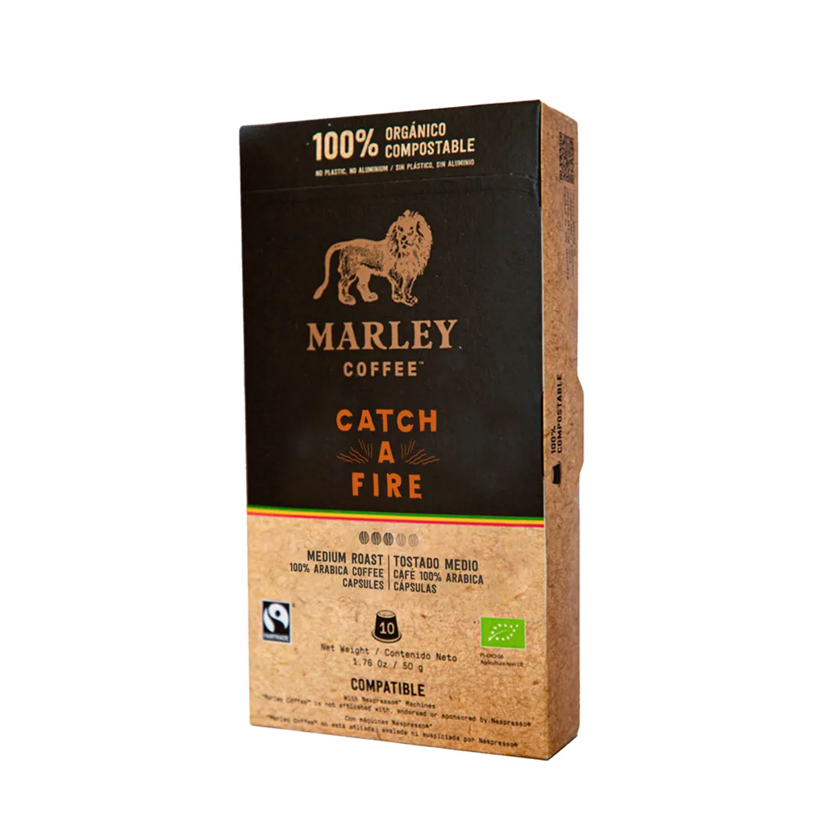 MARLEY COFFEE - Pack 6x estuches Cápsulas Catch a Fire · Nespresso®️ compatible