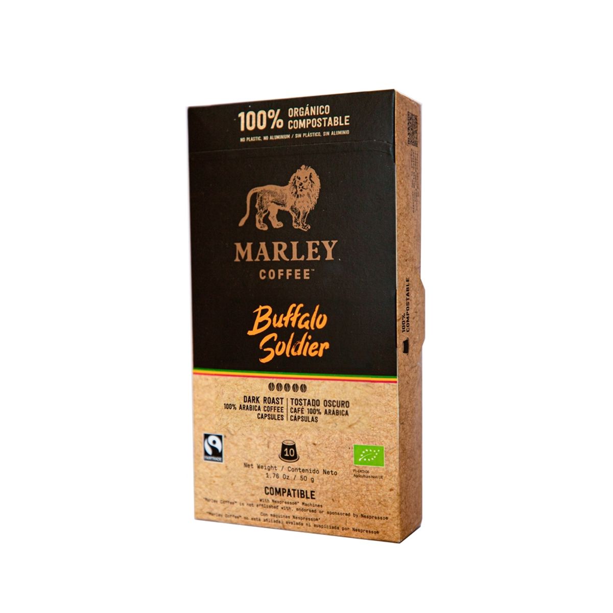 MARLEY COFFEE - Pack 6x estuches Cápsulas Buffalo Soldier · Nespresso®️ compatible