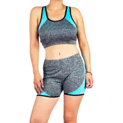 LOOK SHOP - Conjunto Deportivo Mujer Algodón. Short Y Peto. Running. 084