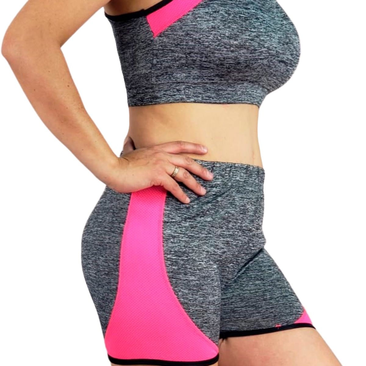 LOOK SHOP - Conjunto Deportivo Mujer Algodón. Short Y Peto. Running. 084