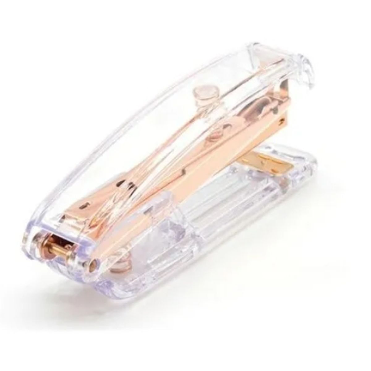 ESHOPANGIE - Corchetera Manual Acrílica Metal Oficina Papelería Oro Rosa