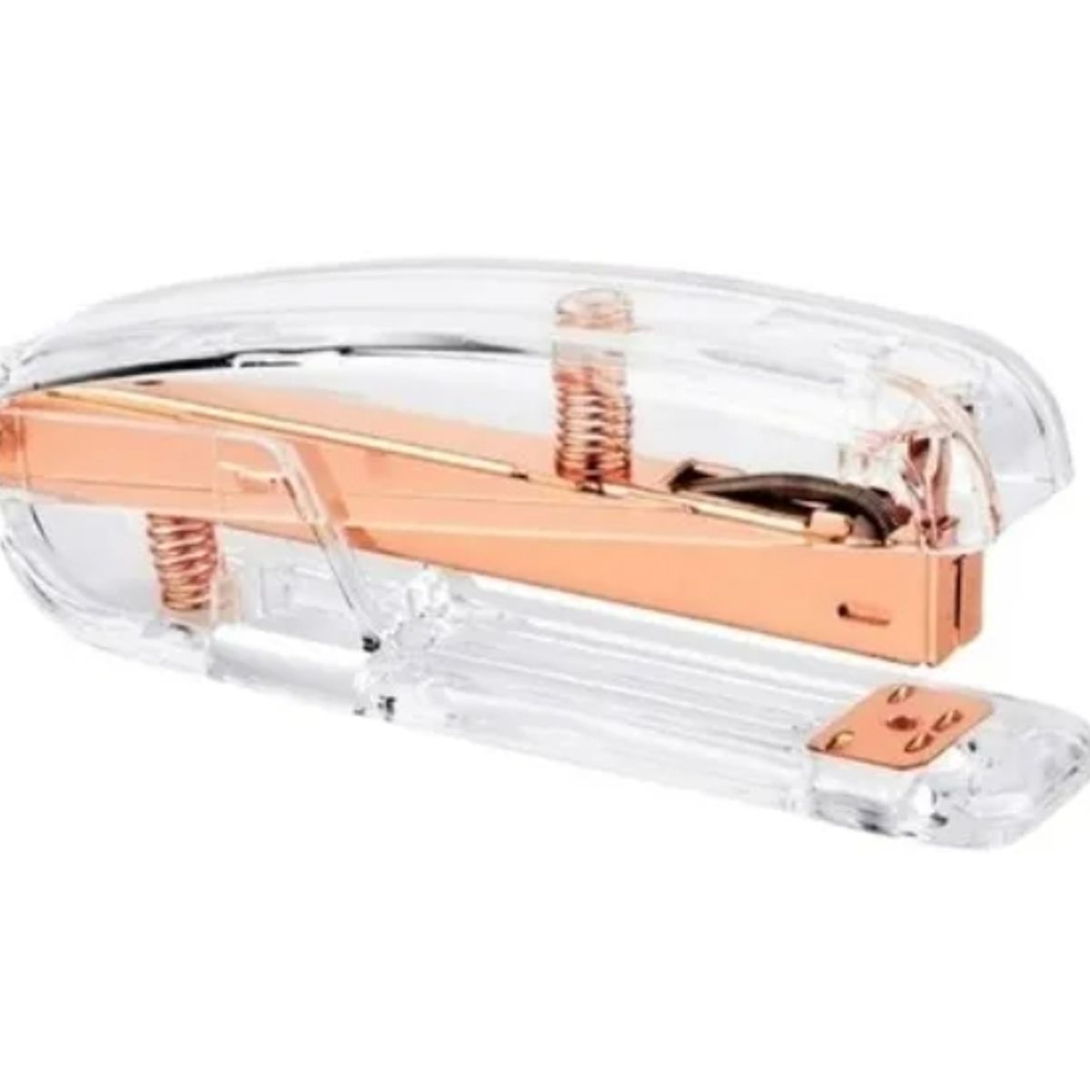 ESHOPANGIE - Corchetera Manual Acrílica Metal Oficina Papelería Oro Rosa