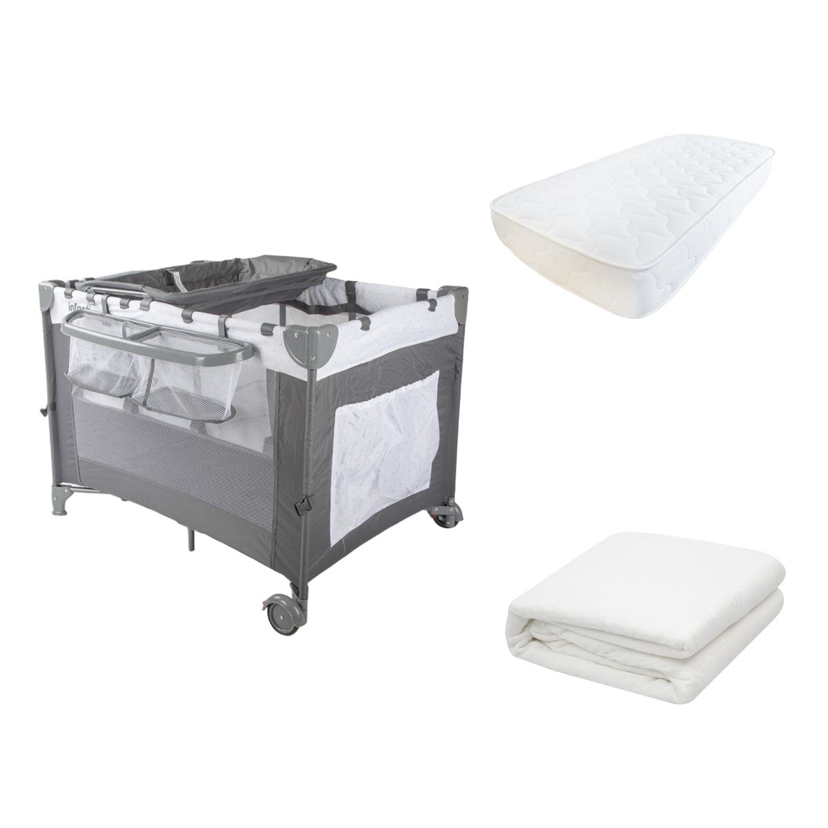 INFANTI - Cuna más Colchón-Protector Playard Always Together Marengo