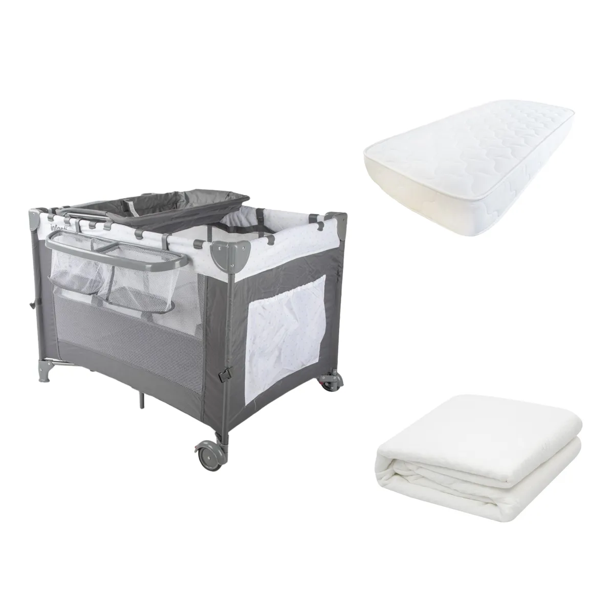 INFANTI - Cuna más Colchón-Protector Playard Always Together Marengo