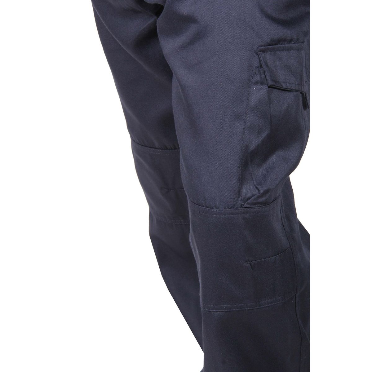 90 GRADOS - Pantalón Poplin Trabajo Cargo Azul Marino Con Reflectante