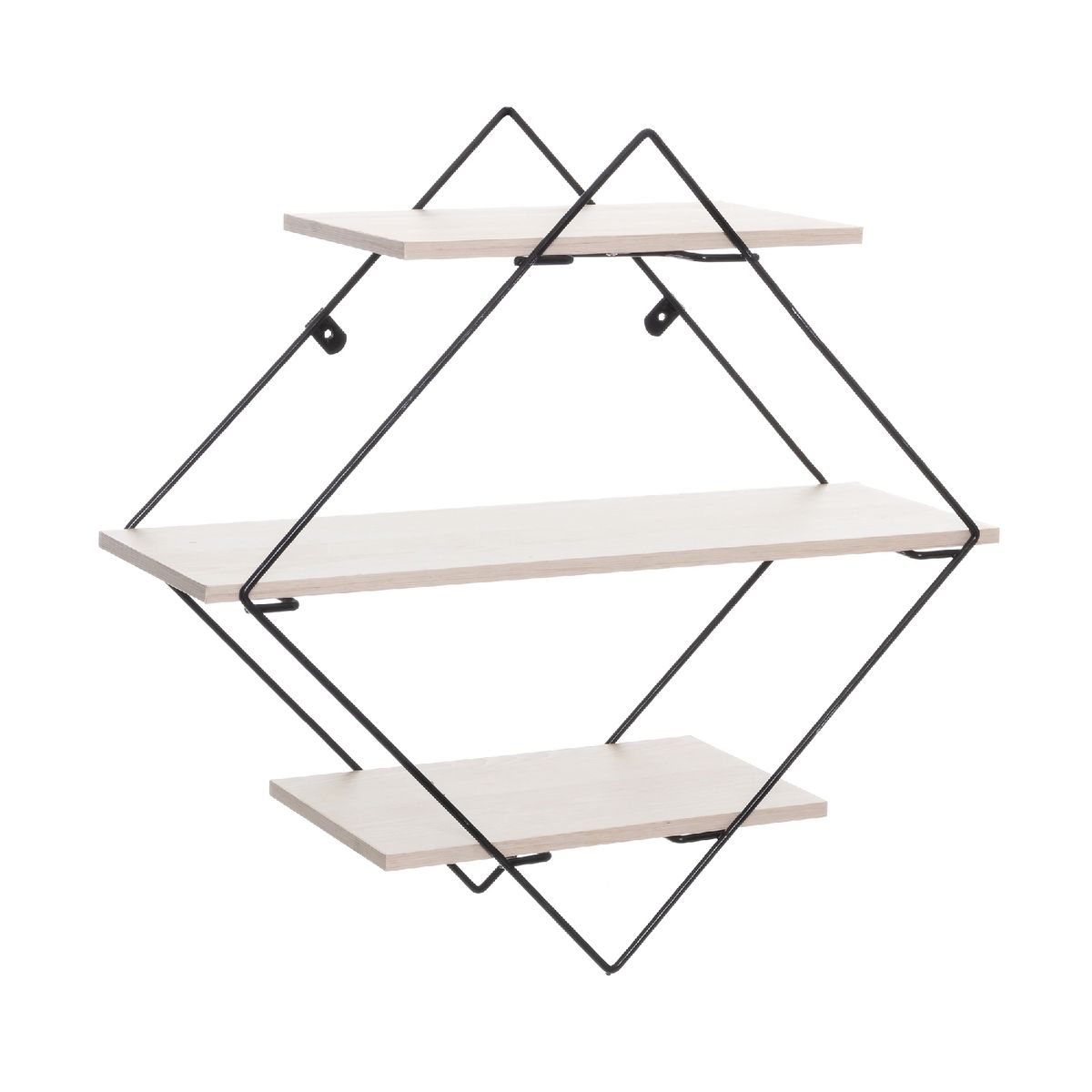 METALTRU - Repisas Moderna Diamante 46x46x16 cm Crema