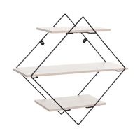 Repisas Moderna Diamante 46x46x16 cm Crema