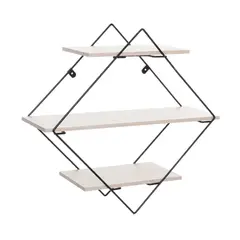 METALTRU - Repisas Moderna Diamante 46x46x16 cm Crema