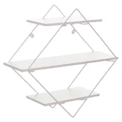 METALTRU - Repisas Moderna Diamante 46x46x16 cm Blanco