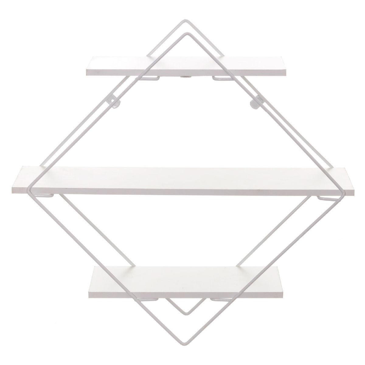 METALTRU - Repisas Moderna Diamante 46x46x16 cm Blanco