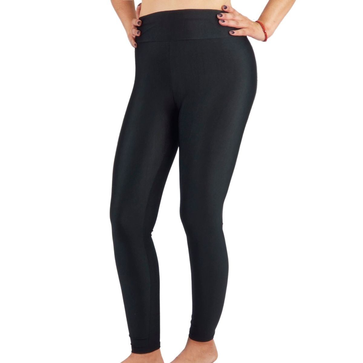 LOOK SHOP - Calza Lycra Deportiva Mujer Tiro Alto Dupont Tela Alto brillo