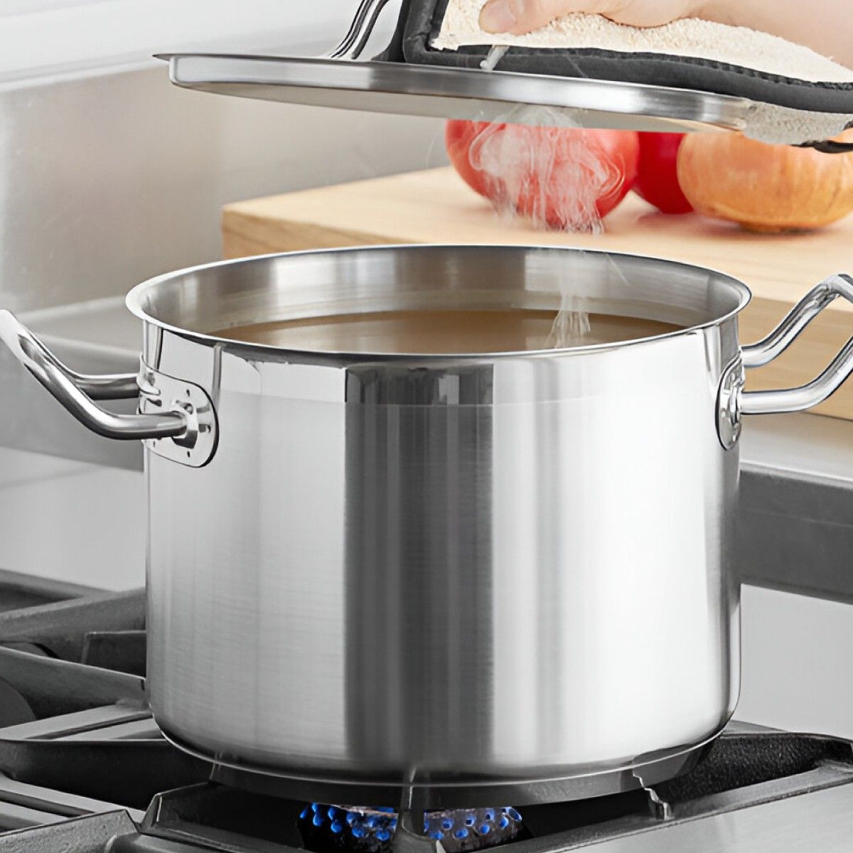 IMAHE - FONDO CON TAPA ACERO INOX CAPAC. 21 lt IMAHE