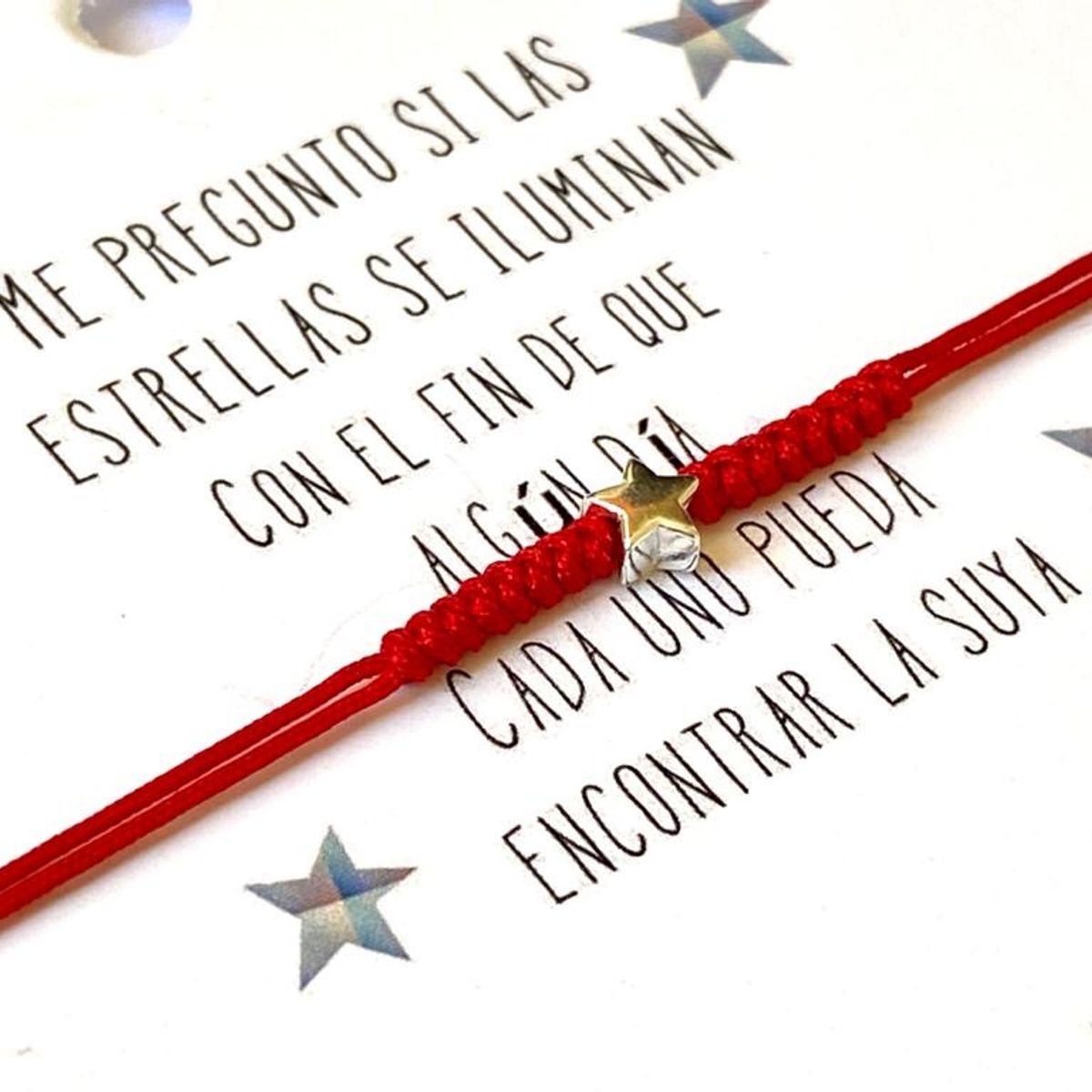RE FRAN - Pulsera Refran roja estrella Principito