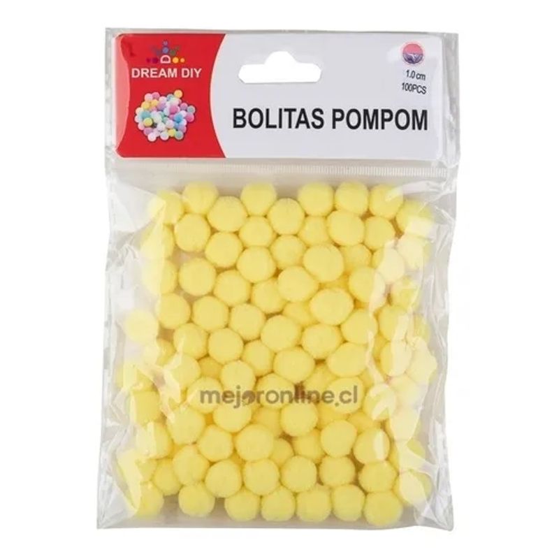 GENERICO - Pompones Sintéticos Talla S Colores