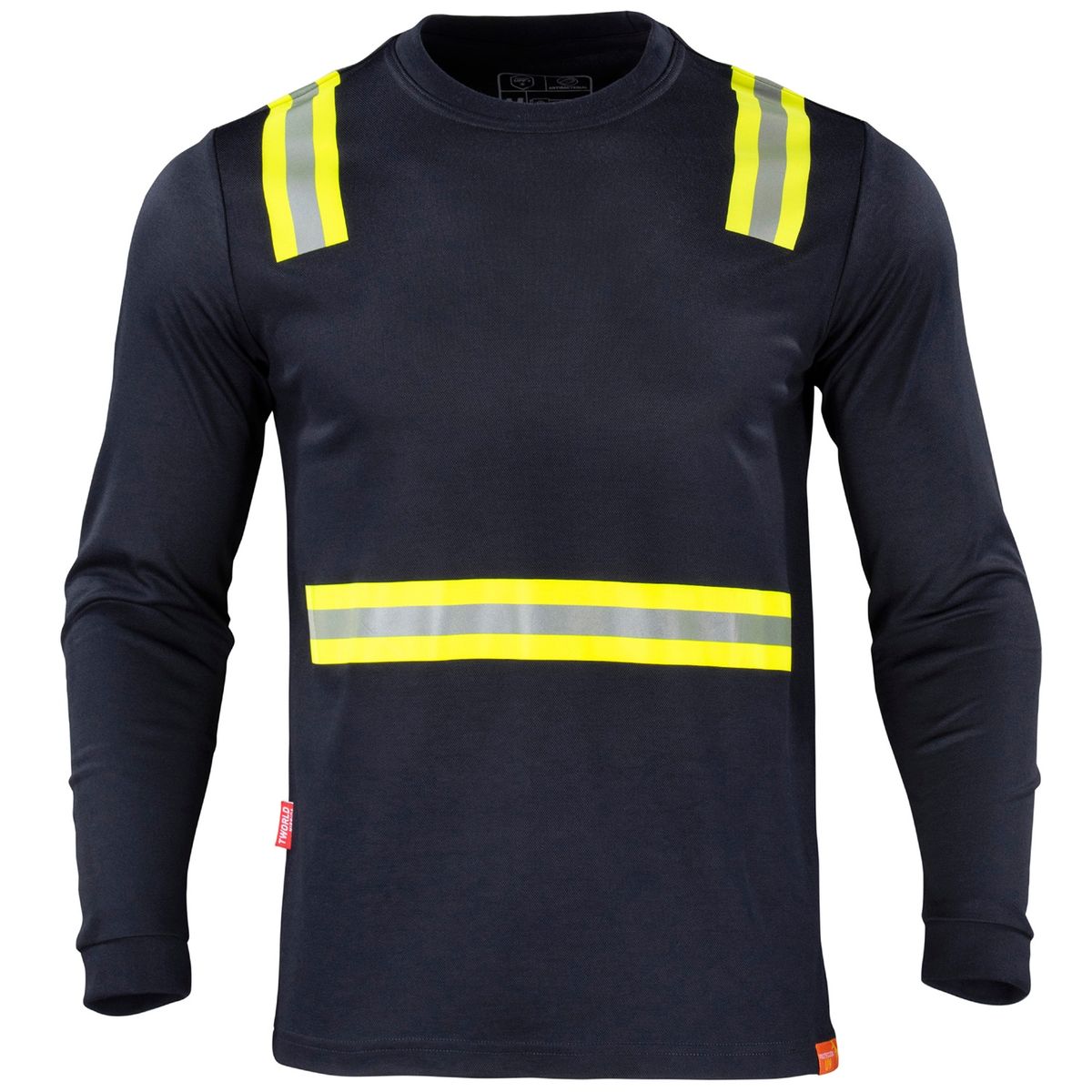 T-WORLD - POLERA HOMBRE MANGA LARGA HIBRIDA DUAL HI VIS