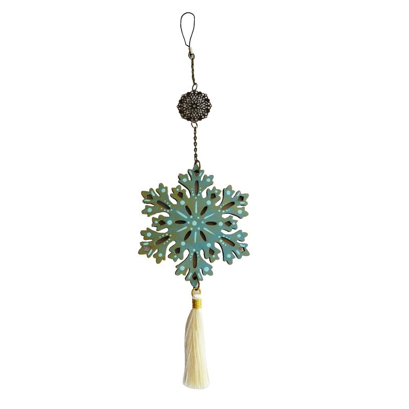 CREA TALLER - Colgante móvil mandala Flor celeste