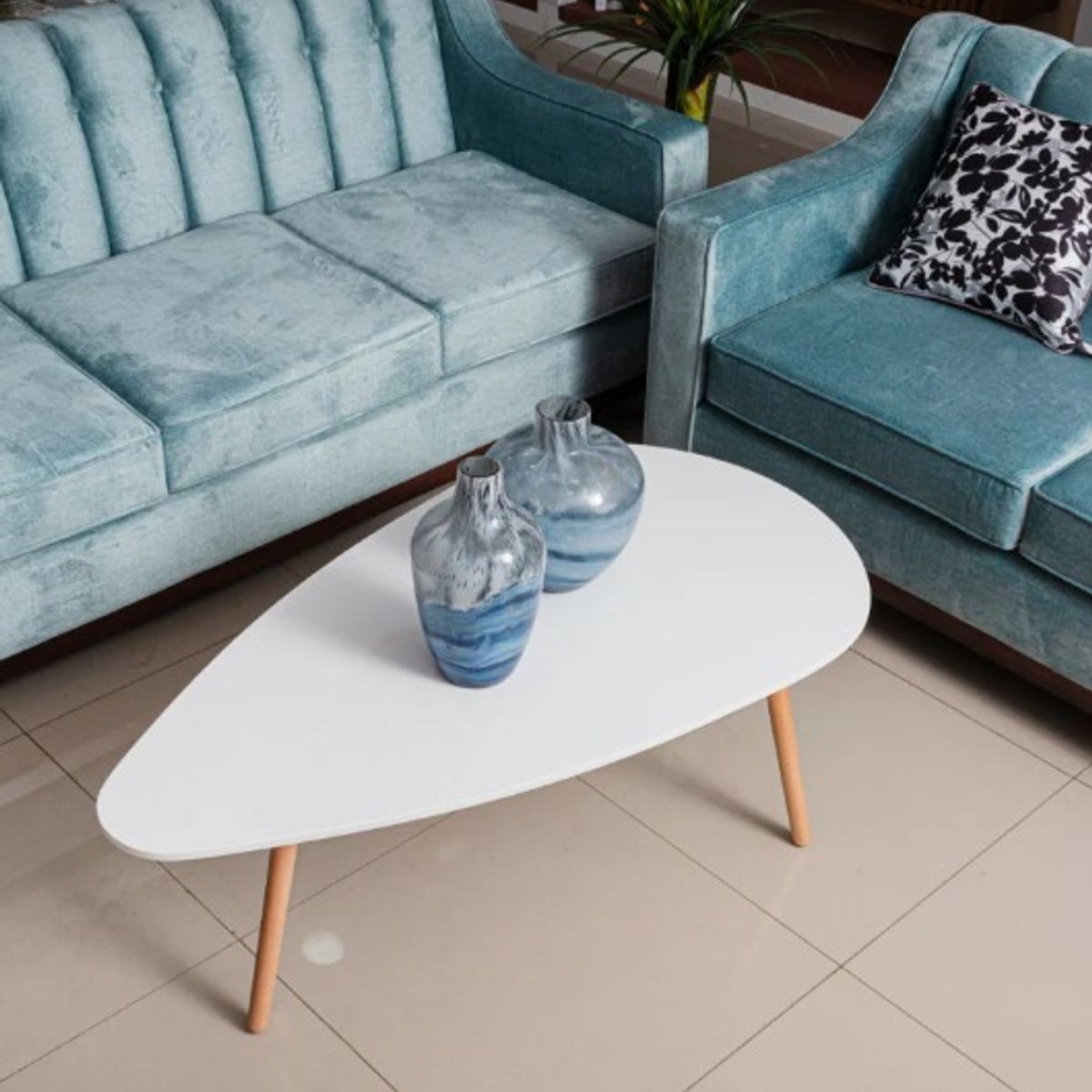 CORI CORI - Mesa de Centro Elipse BLANCA