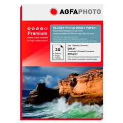 AGFA - Papel Premium Glossy 240gr 20 Hojas A4