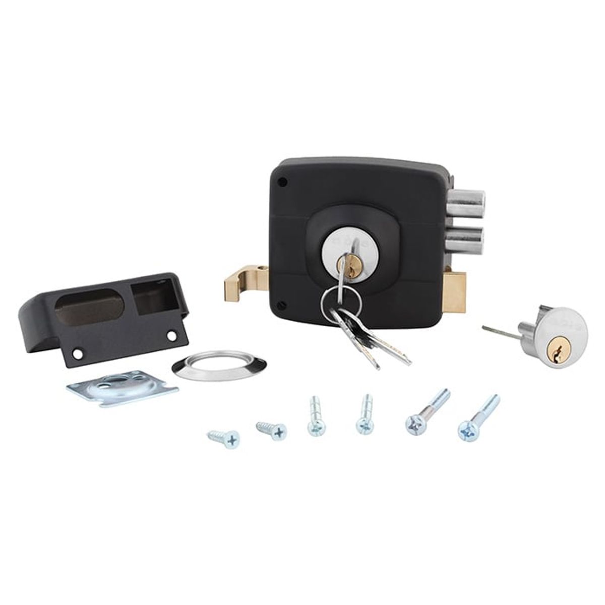 ODIS - Cerradura Sobreponer Odis 321 Puertas De Madera -Negro