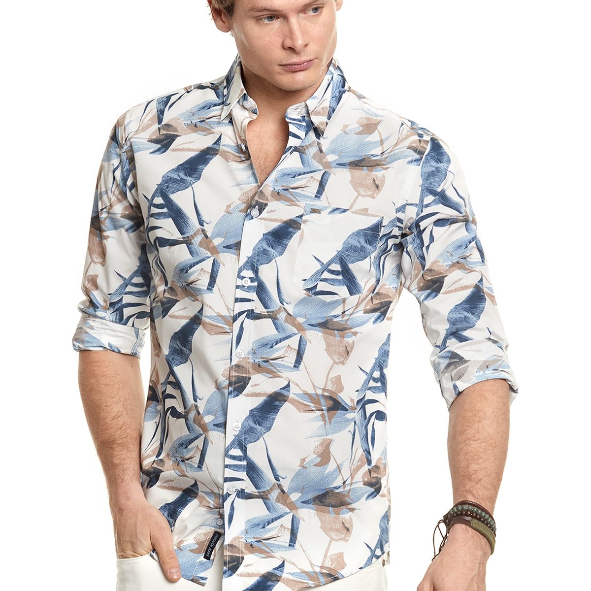 FEROUCH - Camisa Estampada Garland Fj Beige Ferouch