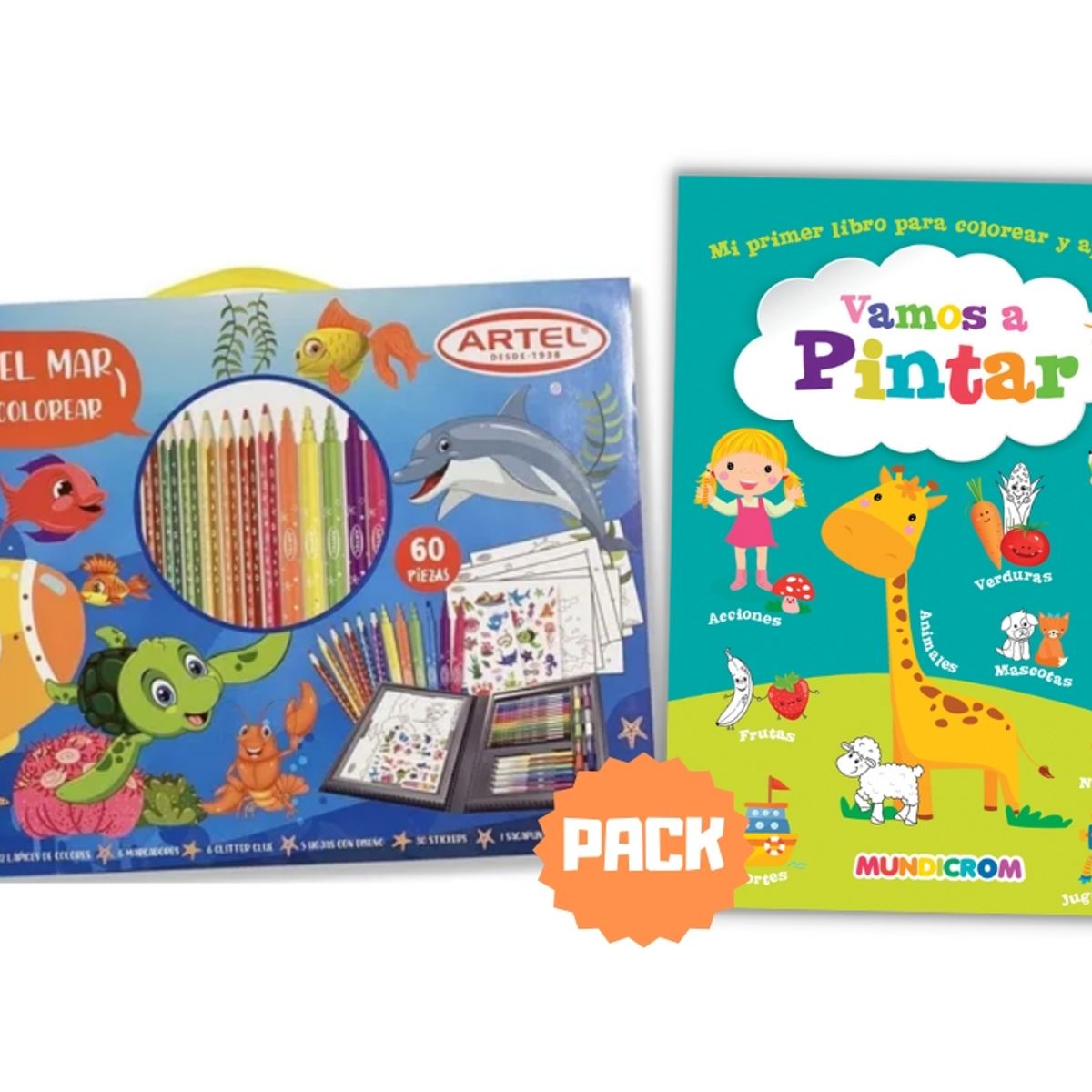 ARTEL - Pack Maleta Artel Bajo el mar  + Libro Vamos a Pintar