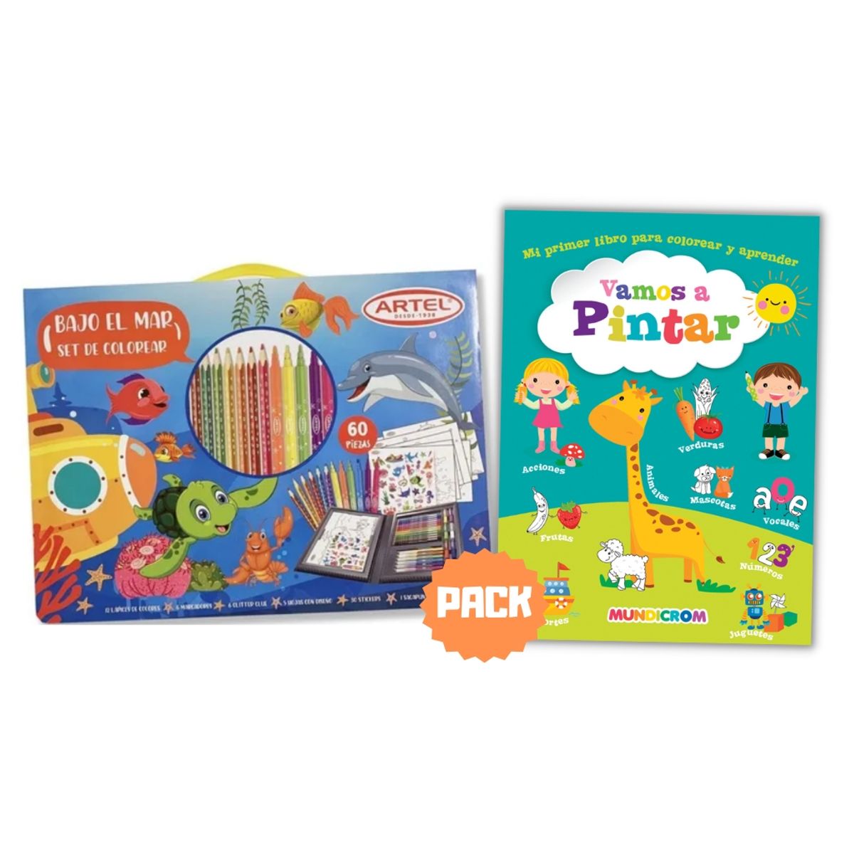 ARTEL - Pack Maleta Artel Bajo el mar  + Libro Vamos a Pintar