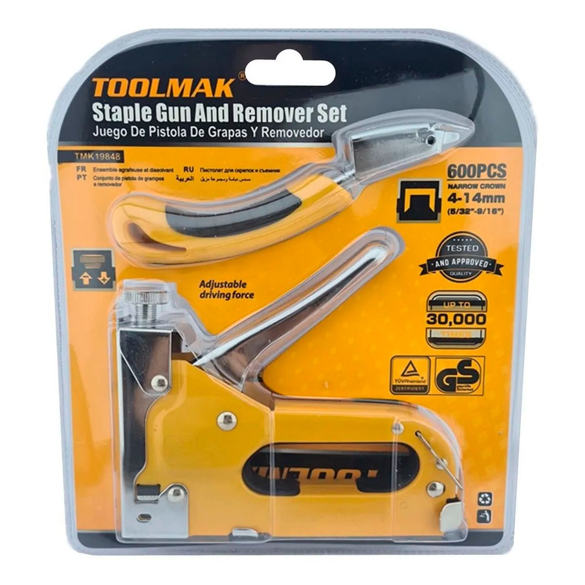 GENERICO - Kit Grapadora Manual 4-14mm  Removedor De Grapas Toolmak