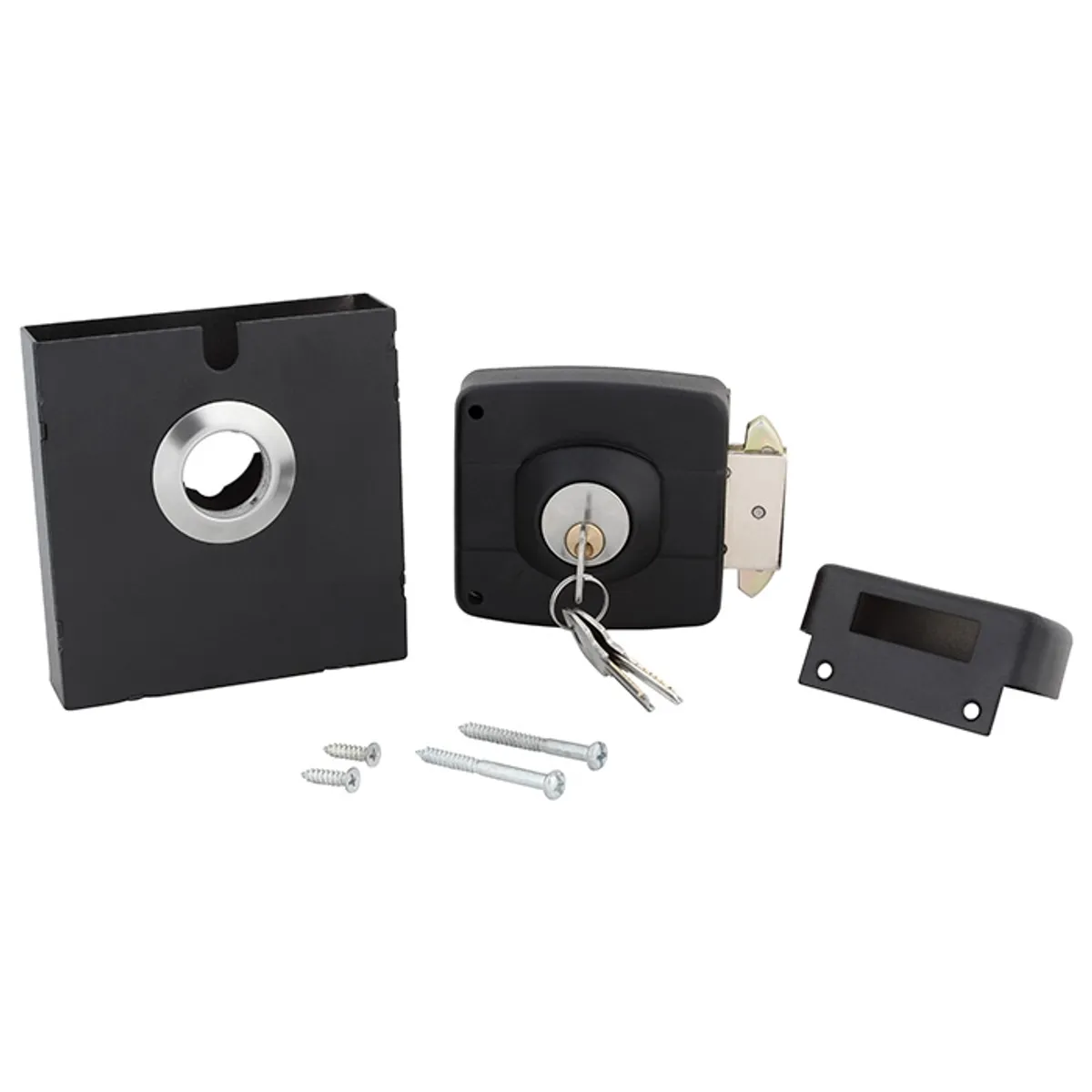 ODIS - Cerradura Sobreponer Odis 393 Puerta Corredera Con Caja Metálica - Negro