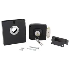 ODIS - Cerradura Sobreponer 393 Puerta Corredera con Caja Metálica - Negro