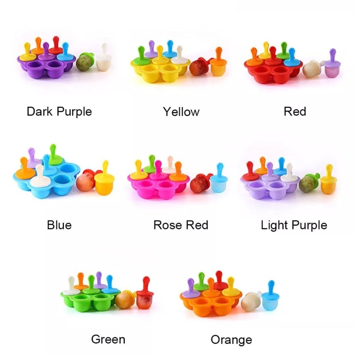 GENERICO - Molde Silicona para helado tamaño bebe Violeta